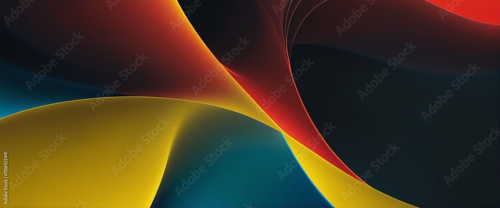Poster dynamic vibrant retro abstract flowing texture in bold colors