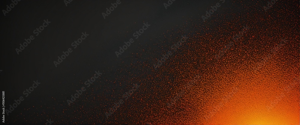 Poster vibrant fiery gradient: abstract texture with glowing shapes on dark background