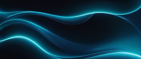 Ethereal Light Blue Waves on a Dark Grainy Texture