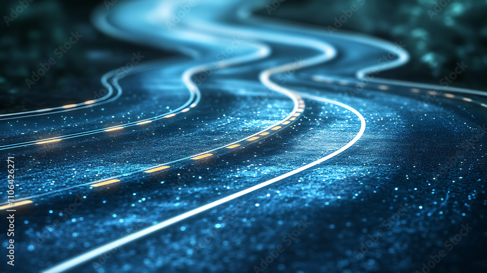 Aufkleber Innovative it roadmap showcasing the fusion of modern technology and strategic planning Symbolizing the path to digital transformation and efficiency