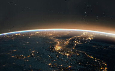 3D illustration of of Earth seen from space, featuring detailed textures of continents and oceans that highlight the planet's unique beauty and ecological diversity