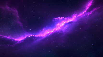 Fototapeta premium A purple neon light that is lit up a dark night sky