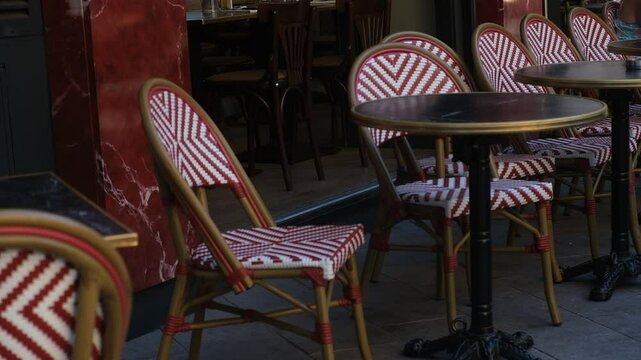 Typical outdoor cafe in Paris