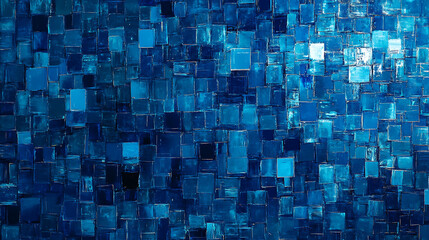 An image of computer code made of blue squares