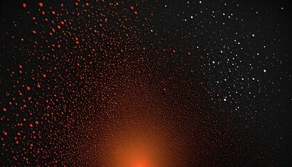 Obraz premium Vibrant Grainy Gradient Background with Glowing Red and Orange Spots on Black