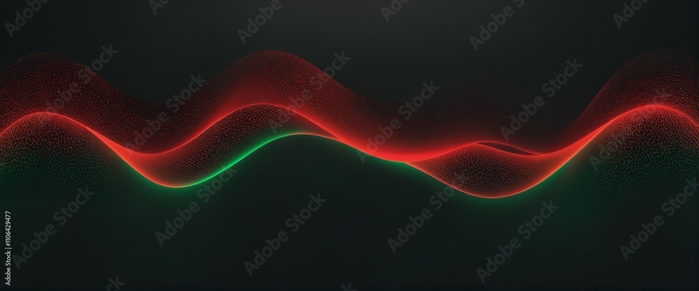 Poster vibrant dark gradient waves with glowing texture for modern design background