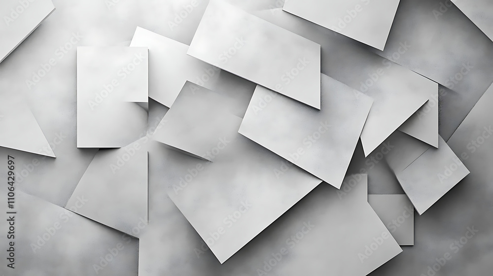 Poster Geometric elements in white and grey color combination