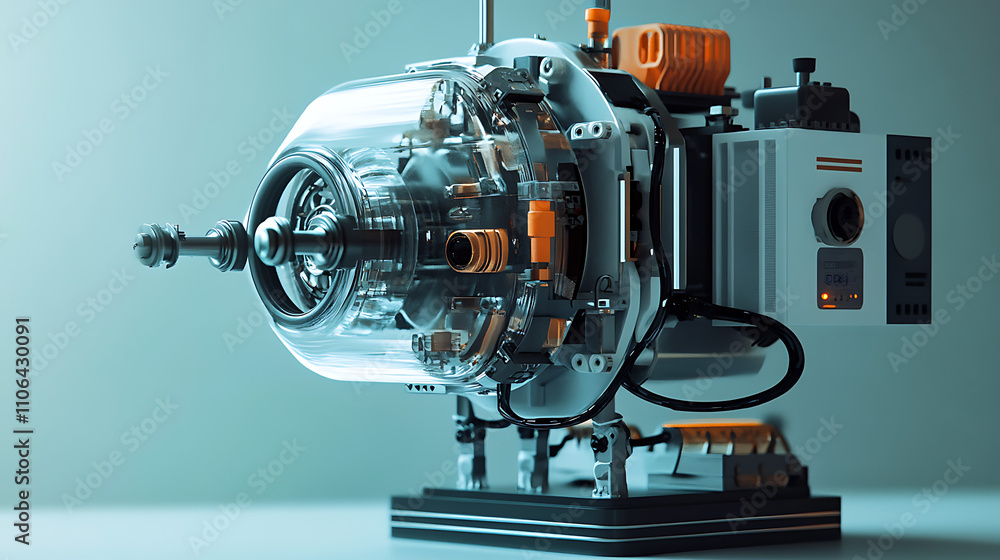 Aufkleber industrial machine features a robotic pneumatic piston sucker, powered by compressed air for factory