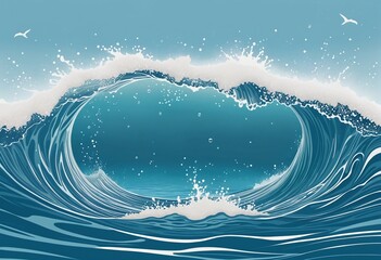 Celebrating World Oceans Day: A Vibrant Blue Underwater Scene