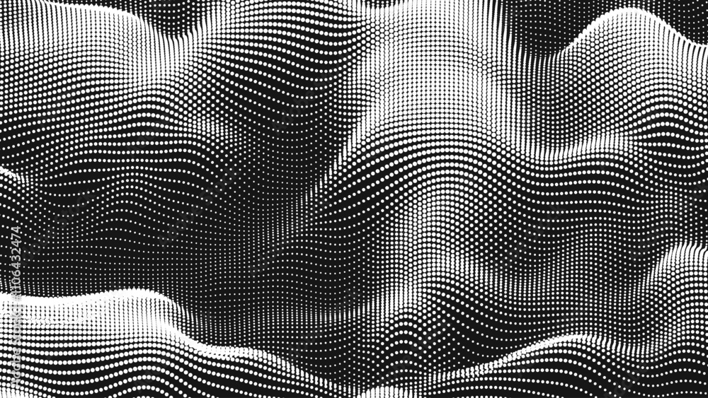 Poster point wave noise texture. abstract dot background. technological cyberspace background.