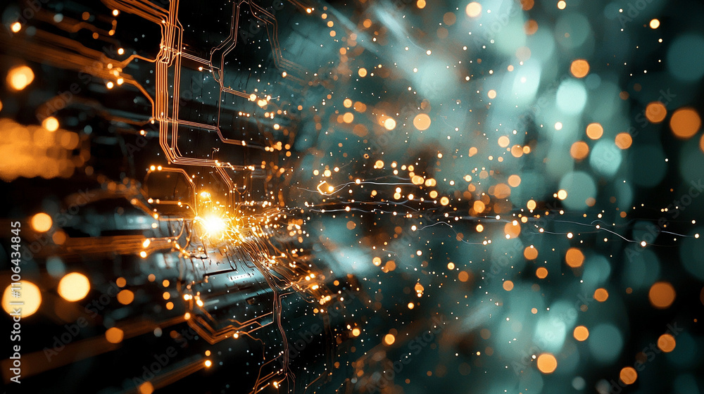Poster ai generated visuals showcase technology digital art abstract environment futuristic viewpoint ai in