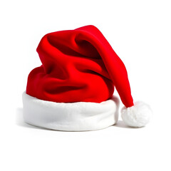 A pair of Christmas stockings on a white background