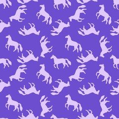 Christmas animals seamless horse pattern for wrapping paper and fabrics