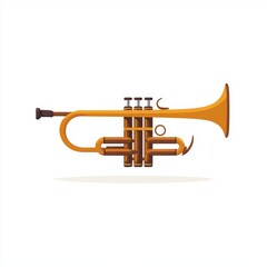 Obraz premium Golden Trumpet Illustration