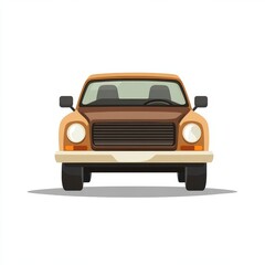 Vintage Car Illustration - Front View
