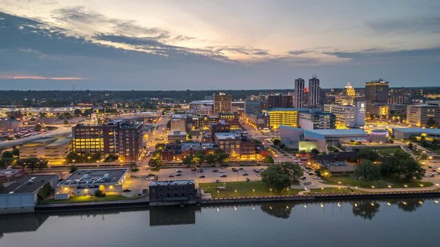Peoria, Illinois, USA Downtown Skyline