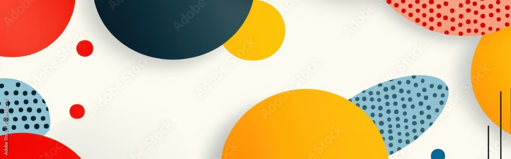 Leinwandbilder colorful abstract geometric shapes create a vibrant pattern in a playful design