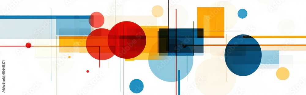 Aufkleber Bright Colors and Dynamic Geometric Shapes Create a Captivating Visual Experience