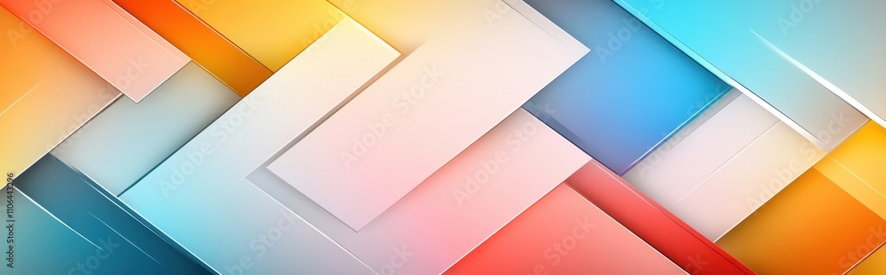 Poster colorful abstract geometric shapes create vibrant patterns for modern design inspiration