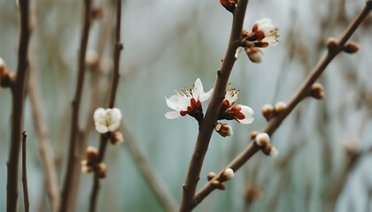 Close-up display of spring branches and catkins