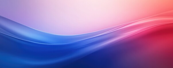 Abstract gradient background with flowing blue and pink curves and a soft gradient effect. Digital wave design.