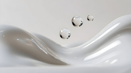 Close-Up of Luxurious Soap Bubbles and Clear Liquid Texture for Skincare and Beauty Branding