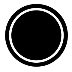 black and white round frame. Black and white round button. circle logo template