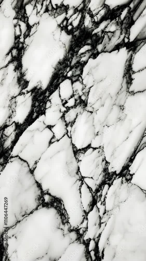 Poster elegant black and white marble texture showcasing intricate veining patterns ideal for design projec