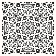 Damask seamless pattern. floral decoration ornament, Vintage style
