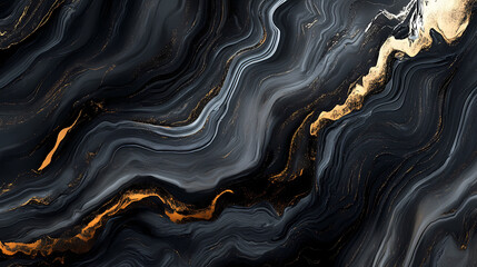Elegant obsidian black marble texture background with sophistication. Obsidian. Illustration