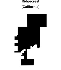 Fototapeta premium Ridgecrest (California) blank outline map