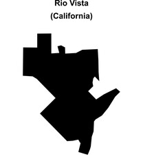 Rio Vista (California) blank outline map