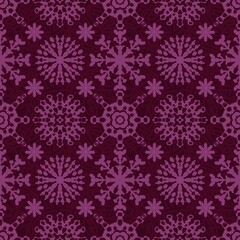 Christmas ice scribble seamless snowflakes pattern for wrapping paper and fabric