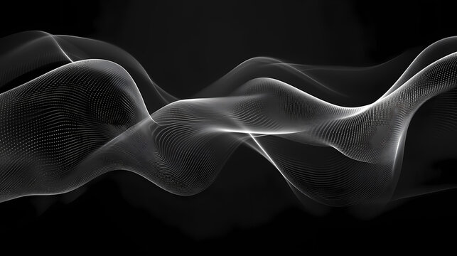 Dark obsidian smoke flows in enigmatic waves, suited for moody visuals,. Obsidian. Illustration