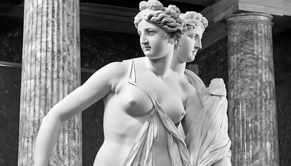 Elegant Artistic Display of Classical Goddess Sculpture