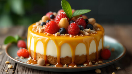 Innovative Tres Leches Cake with Exotic Toppings