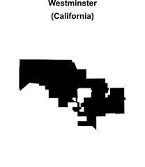 Obraz premium Westminster (California) blank outline map