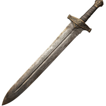 Big sword isolated on transparent background PNG 