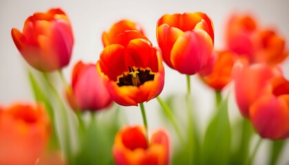 Delicate Tulips Bloom in Spring Splendor