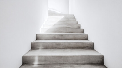 Fototapeta premium Minimalist Concrete Stairs with Natural Light