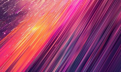 A colorful, abstract image with a purple and orange background and a blue stripe