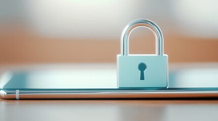 Digital Security Thrives With a Padlock Icon Displayed Prominently on a Smartphone Screen