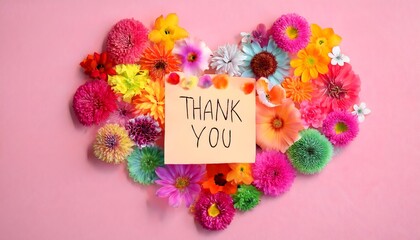 Sticky notes with the text "Thank you".Post it.