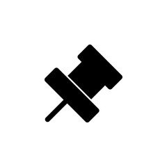 Push-pin icon. Pin icon vector. Icon vector.