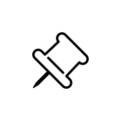 Push-pin icon. Pin icon vector. Icon vector.