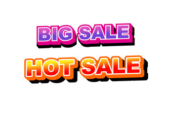 hot sale and big sale 3d text Business Vector design element 