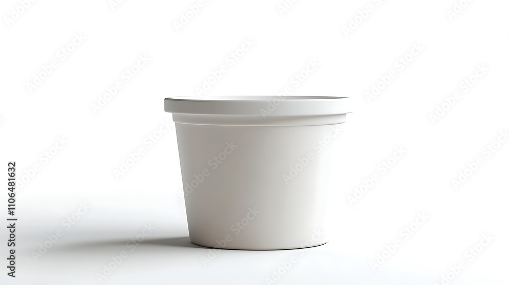 Poster a digitally created image featuring a yogurt container set against a white background, complete with