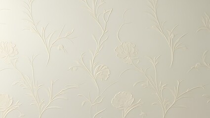 Fototapeta premium Elegant Embossed Floral Design on Pale Surface