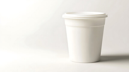 A digitally created image featuring a yogurt container set against a white background, complete with a clipping path for easy extraction
