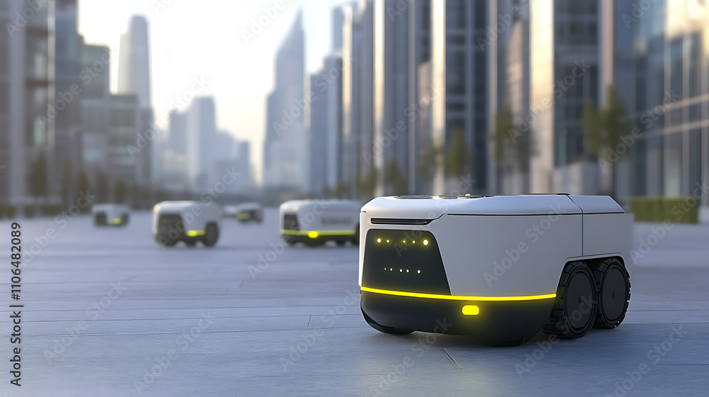 Poster an innovative logistics system employs automated robotics and wireless technology for delivering shi